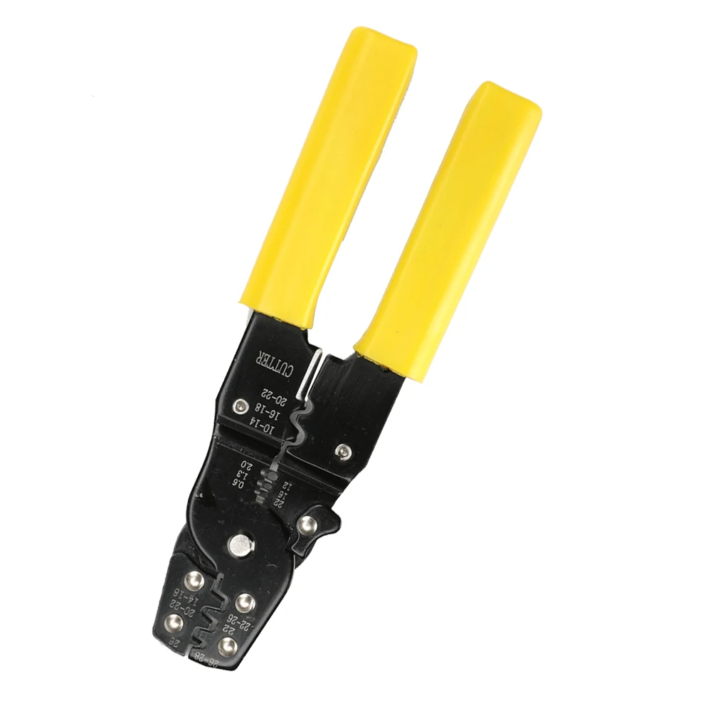 

Coaxial Cable Pliers Yellow Black Multi-Function Wire Stripper Crimper Compression Tool Kit For F Connector Coaxial Compression