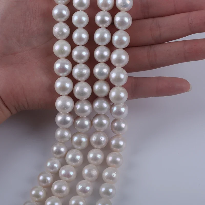 

Factory Pearl Wholesale Price 11-14mm Round Edison Freshwater Pearls Loose Beads Strand For Jewelry Making