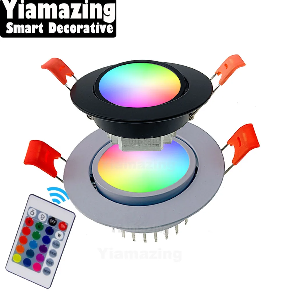 220V IP65 IP66 IP67 Outdoor Waterproof RGB Smart LED Downlight Adjust Angle 6W 9W 12W 15W 18W Party Mood Ceiling Spot Light Lamp