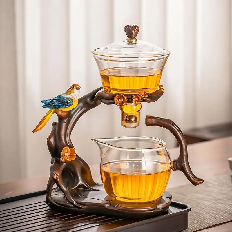 Glass Automatic Tea Set  Lazy Tea Maker  High End Magnetic Suction Teapot