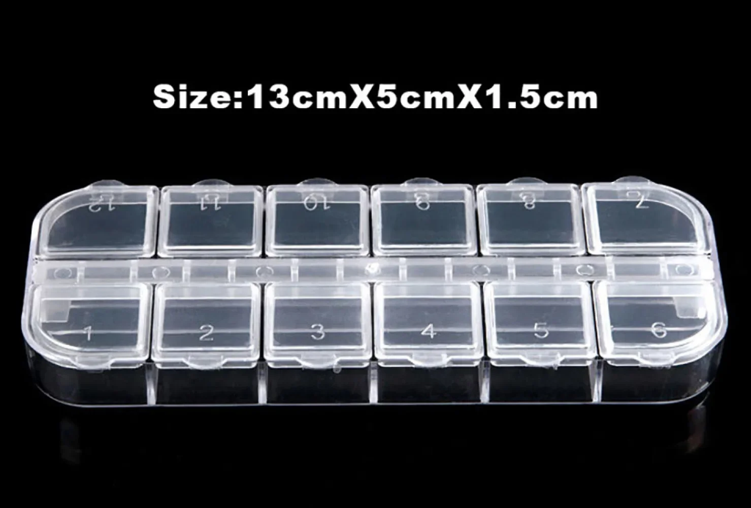 Transparent Plastic Storage Box Organizer Adjustable Container Jewelry Box for Beads Earring Home Storage Case Display Organizer