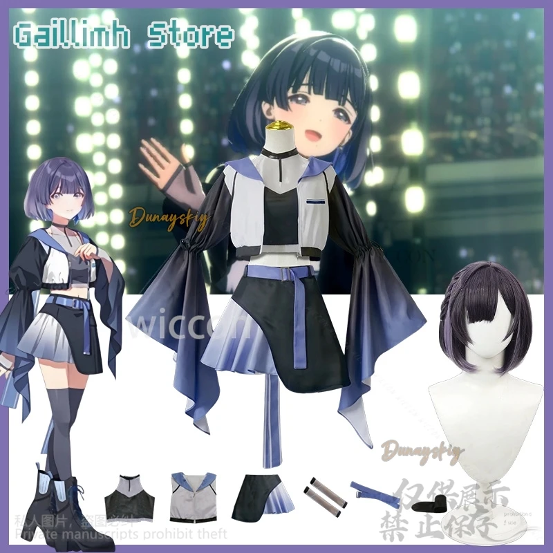

Game Gakuen IDOLM@STER 코스프레 Hataya Misuzu Anime Costume New Idol Uniform Y2K Jirai Kei Girls Dress Lolita Wigs Cos Customized