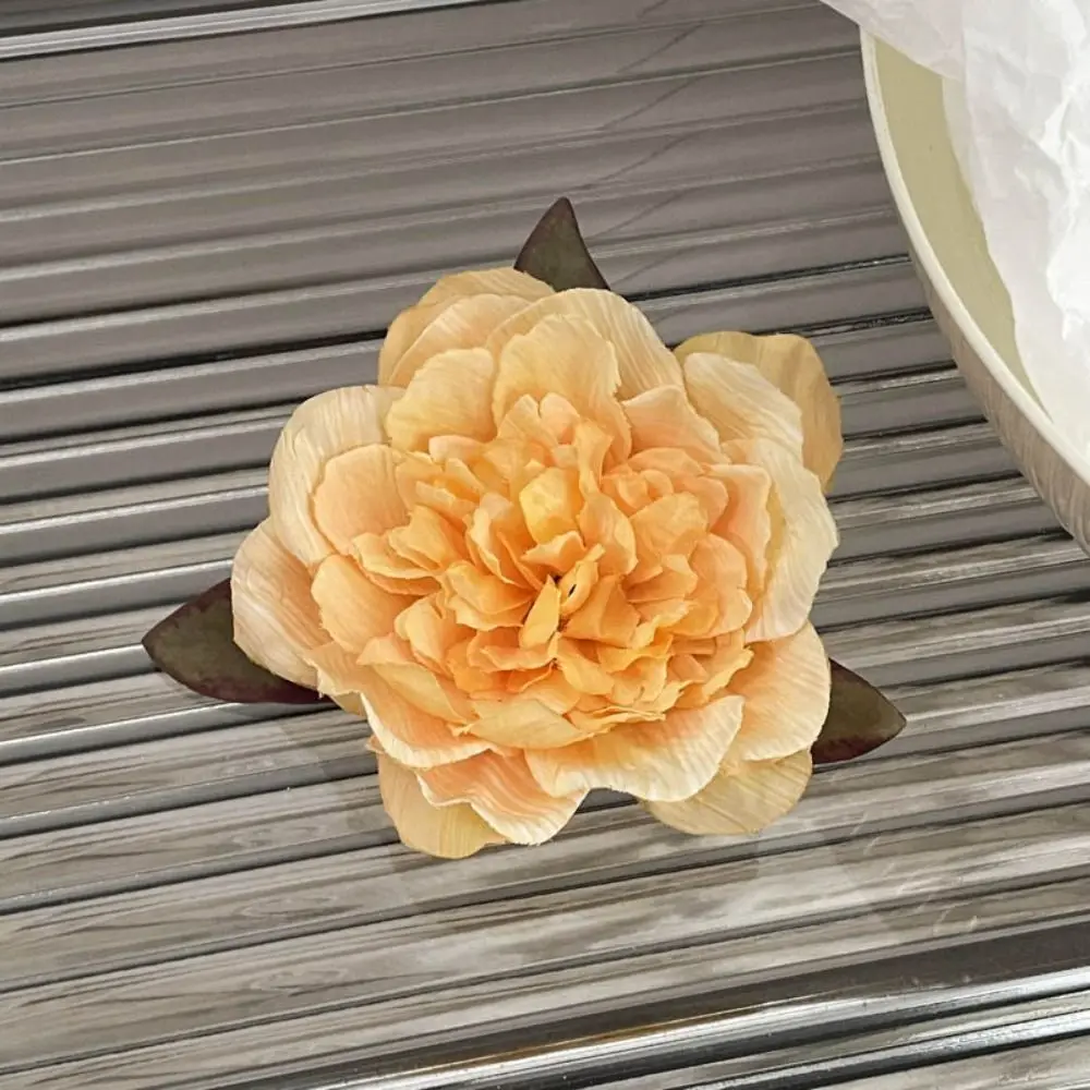 Retro Peony Flower Hair Clip Artificial Flower Hairpins Wedding Bridal Hair Clips Ornaments Party Side Hairgrips Headdress