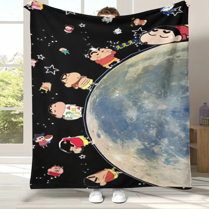 Cute C-Crayon Shin-chans Cartoon Soft Flannel Throw Blanket,Cozy Blanket for Bed,Sofa,Living Room,Picnic,Home Decor,Gift Kids