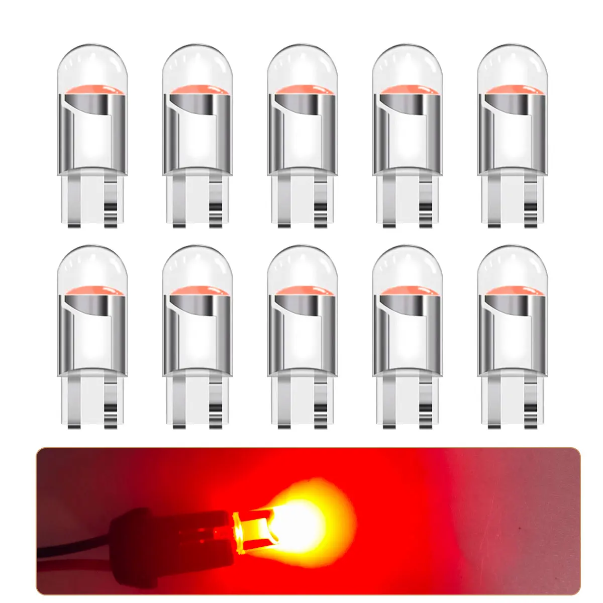 6/10/15/20x T10 W5W LED 7Color Options 12V Plug Play for Car Turn Signals Interior Reading Mirror Door Liscense Plate Lights
