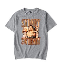 Sydney Sweeney Vintage 90s Graphic Print T-Shirt Short Sleeve T Shirt Unisex Sport Pullover Harajuku Outwear Oversized Tops