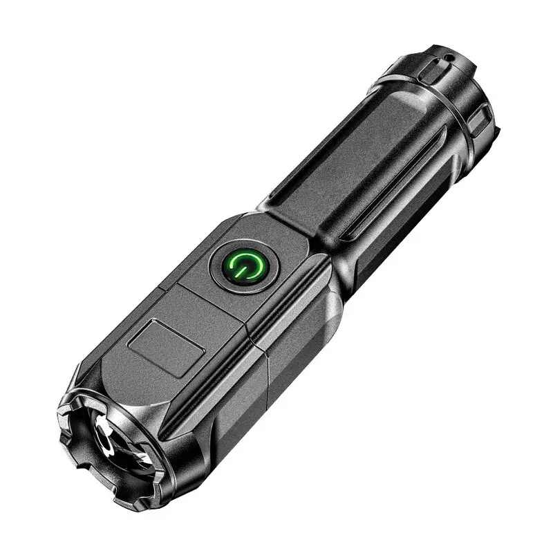 High Power LED Telescopic Zoom Flashlights USB Rechargeable Torch Built-in 18650 Waterproof Fishing HuntingTactical Flashlight