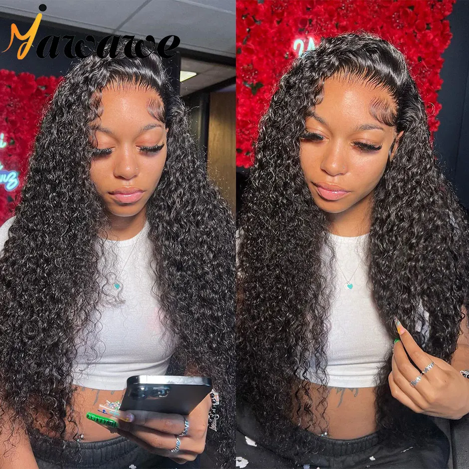 

Wear and Go Glueless Wigs Upgraded No Glue Human Hair Pre Plucked kinky curly Wig Human Hair Lace Front Wigs ready to wear