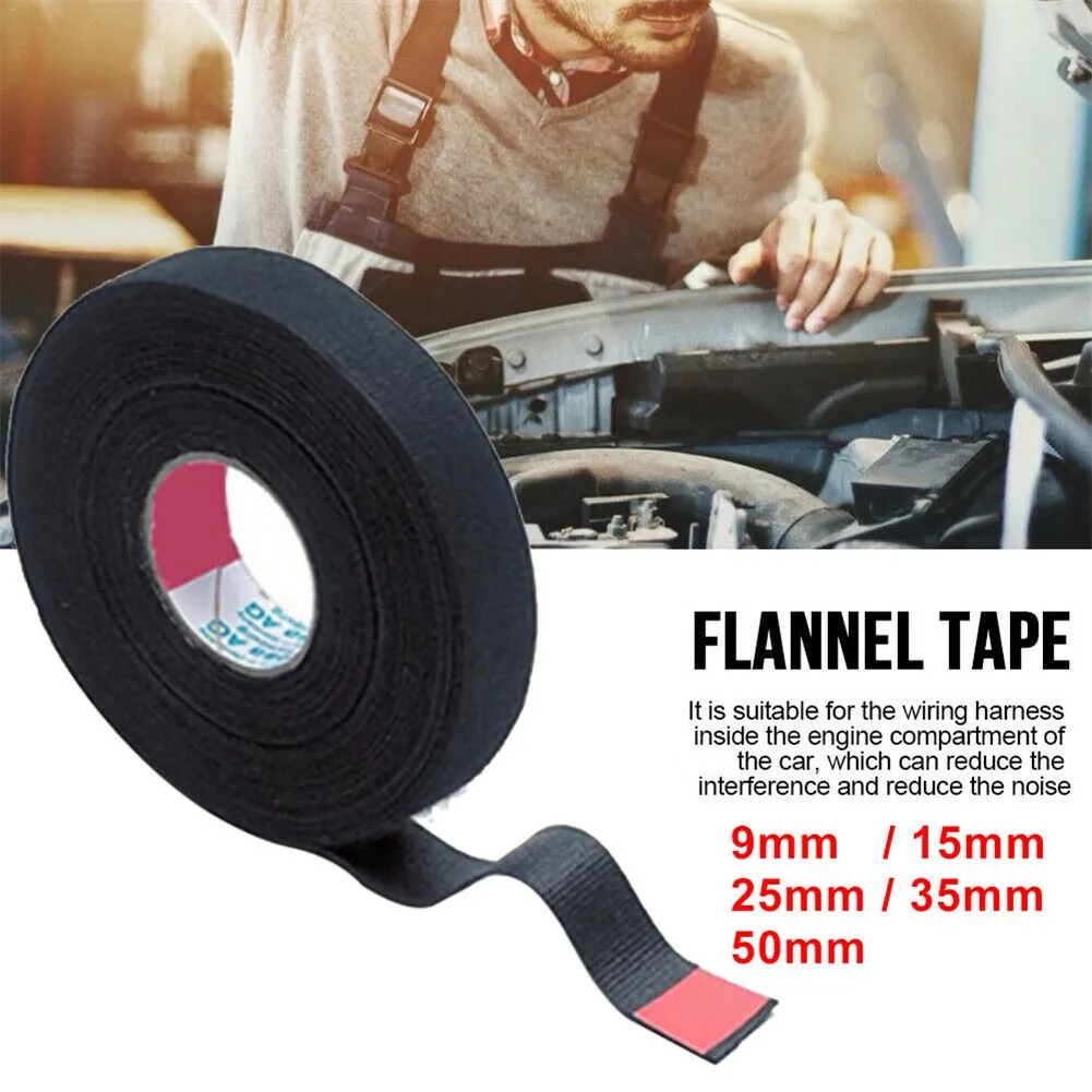 15M Insulation Tape Heat-resistant Tape For Car Auto Cable Harness Wiring Protection Width 19/25/32MM 15M Insulation