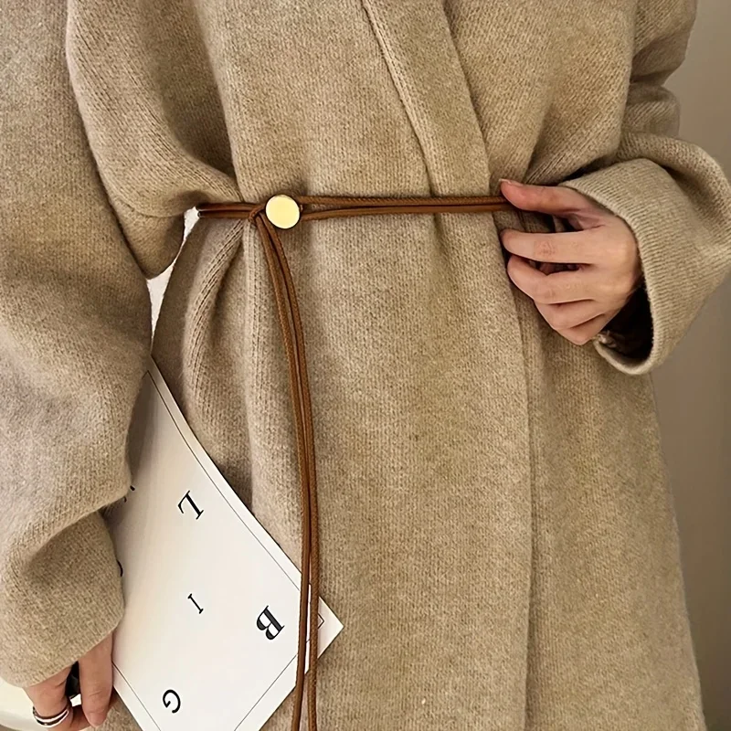 Verstellbarer Taillengürtel für Damen, nicht abnehmbarer Schlaufenverschluss – Gürtel für alltägliche und besondere Anlässe für Kleider, Hemden – Modeaccessoire
