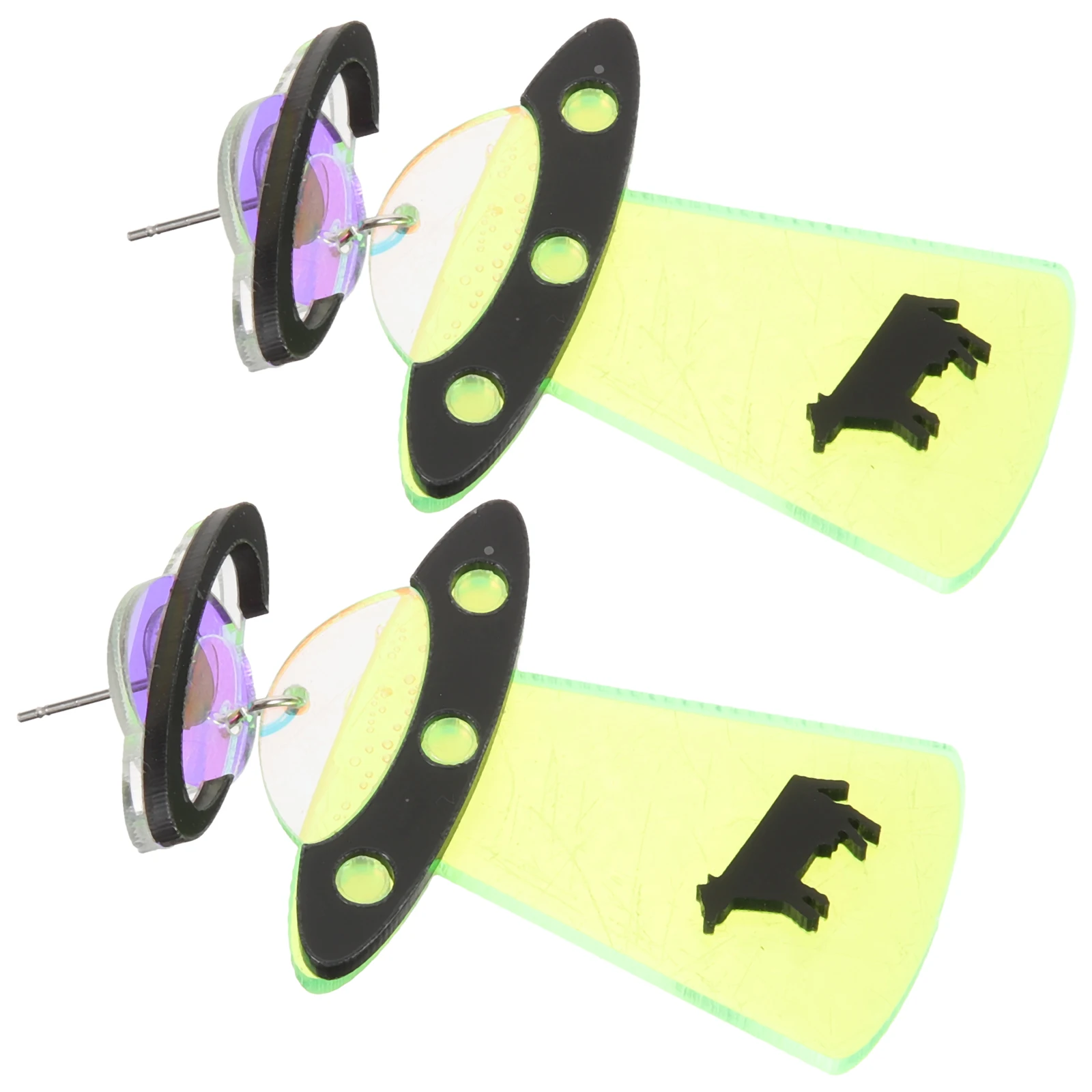 

UFO Earrings for Women Fashion Dangling Unique Design Non Fading Premium Material Cartoon Exaggerating Shape Party Prom Beach