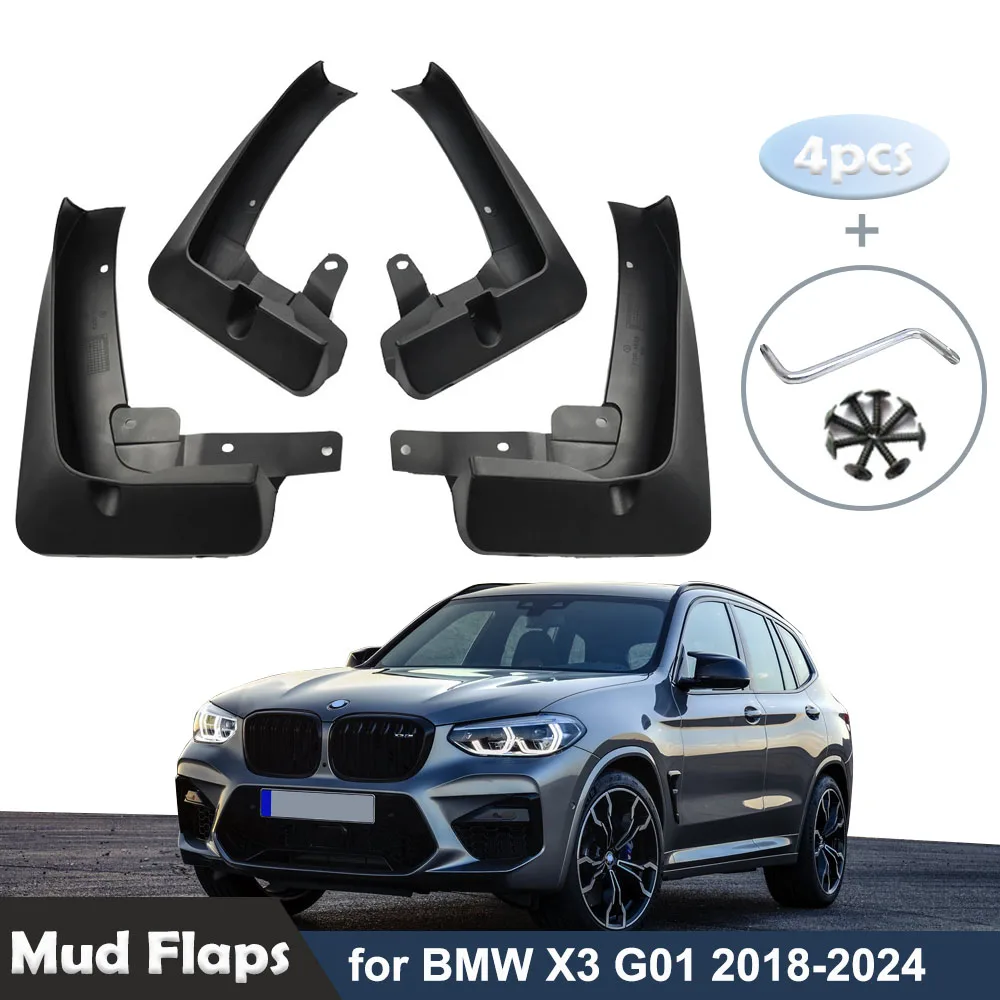 

4PCS Car Front Rear Fender Mud Flaps Mudflaps Splash Guard Mudguards For BMW X3 G01 2018-2024 Mud Guard Fenders Car Accessories