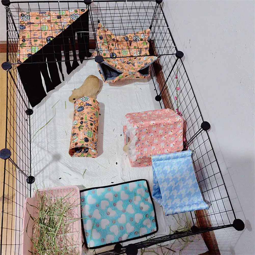 Hamster Play Tubes Forest Pattern Hideout Tunnel Toy Pet Supplies For Guinea Pig Rabbit Hedgehogs Chinchillas Accessories Toys