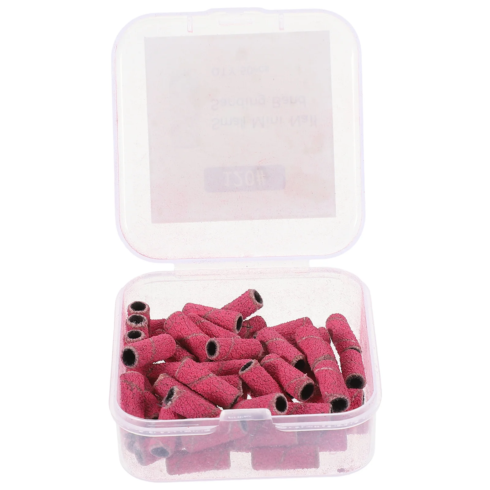 

50Pcs Nail Sanding Bands Pink High Quality for Manicure Nail Drill Acrylic Nails Sanding Rings Small Portable for Nails