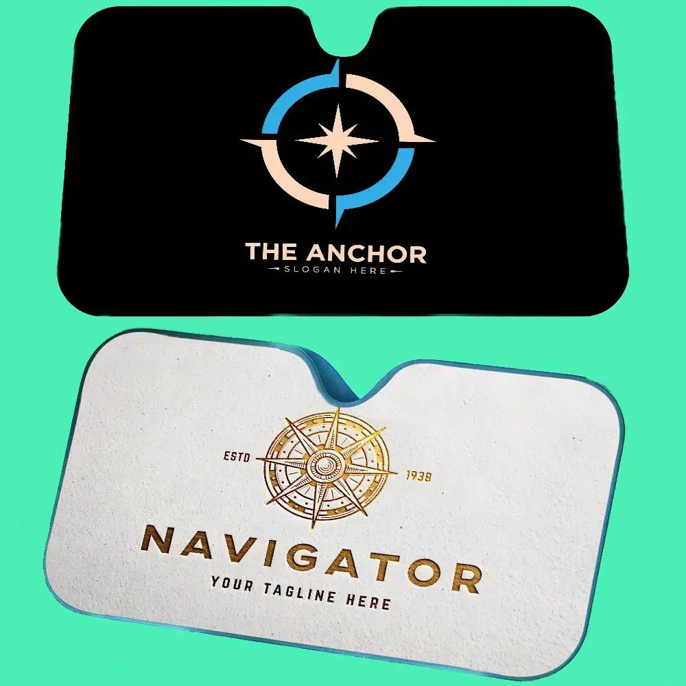 

Wallpaper LOGOS Nautical Compas Car SunShade Car Sunshade Window Sunshade Sunblock Front Windshield Hood Interior Baffle