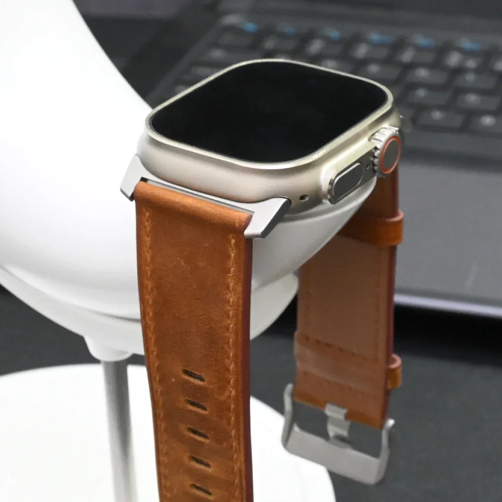 Band for Apple Watch Leather Strap Ultra 49mm 41mm 45mm Bracelet for iWatch ultra 2 49mm series 9 se 7 8 6 4 5 3 38 40 42mm 44mm