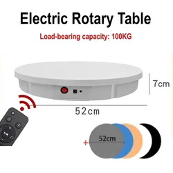 22-60CM Intelligent Electric Noiseless Rotary Table Remote Control Exhibition Turntable 50~100KG Load Rotating Display Stand
