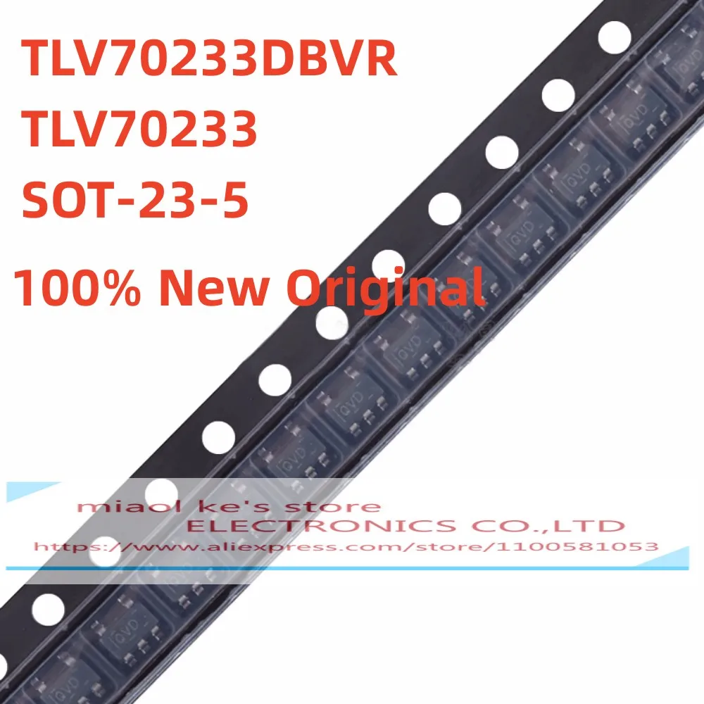 [10PCS] TLV70233DBVR TLV70233 VQD - 100% New Original IC REG LINEAR 3.3V 300MA SOT23-5