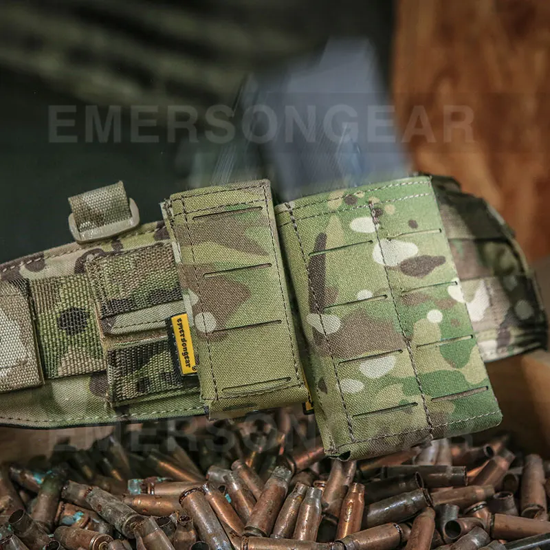 

Emersongear Tactical LCS Pistol Magazine Pouch 9mm 556mm 762mm Rifle Mag Pouch Single Mag Carrier Double MOLLE Laser Cut Airsoft