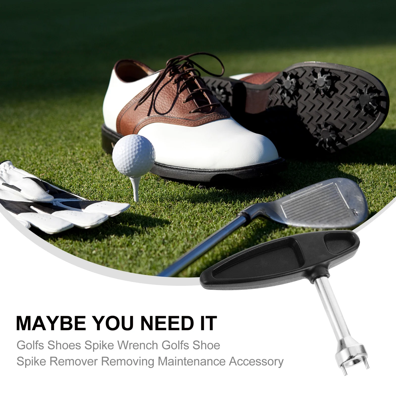 

Инструмент для снятия шипов без шестерен, с текстурированным покрытием, для установки и снятия шипов с обуви для гольфа, незаменимый аксессуар для гольфистов