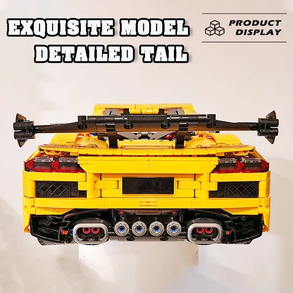 1:8 Skala Model Samochodu Sportowego KERVTTE C8 Z06 Klocki konstrukcyjne Prędkość Klocki techniczne RC Samochód Dekoracja biurka Zabawka dla dzieci Na prezent