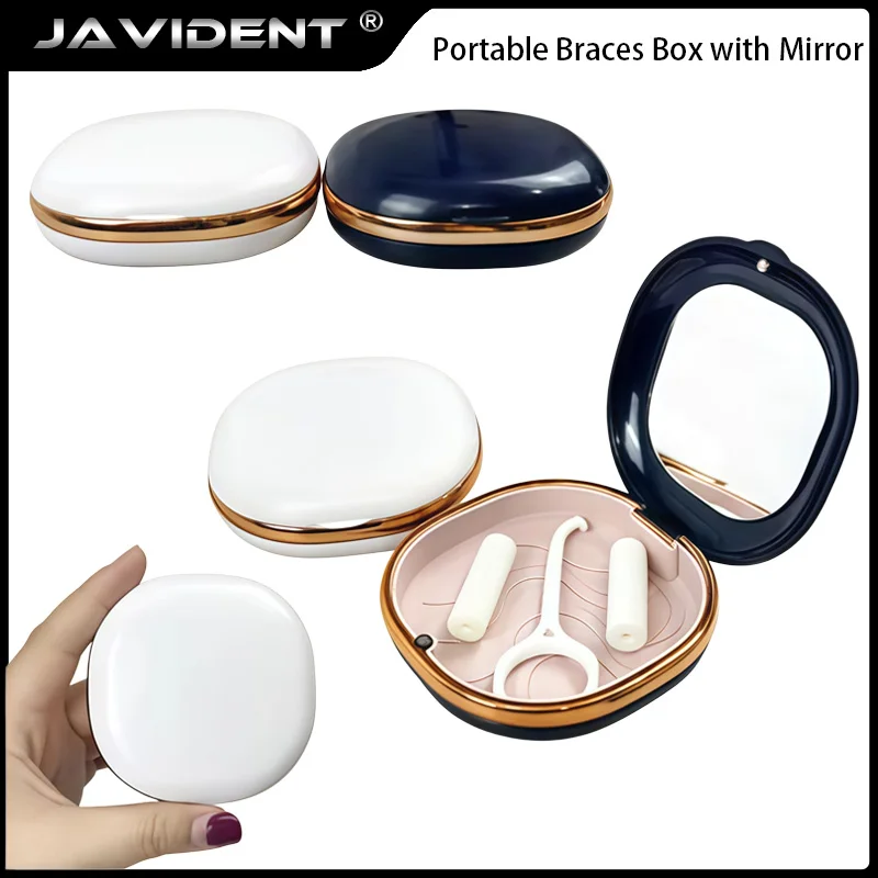 2PcTeeth Denture Storage Box Teeth Aligner Braces Box Case Magnetic Aligner Mouth Guard Container Orthodontic Oral Hygiene Tools