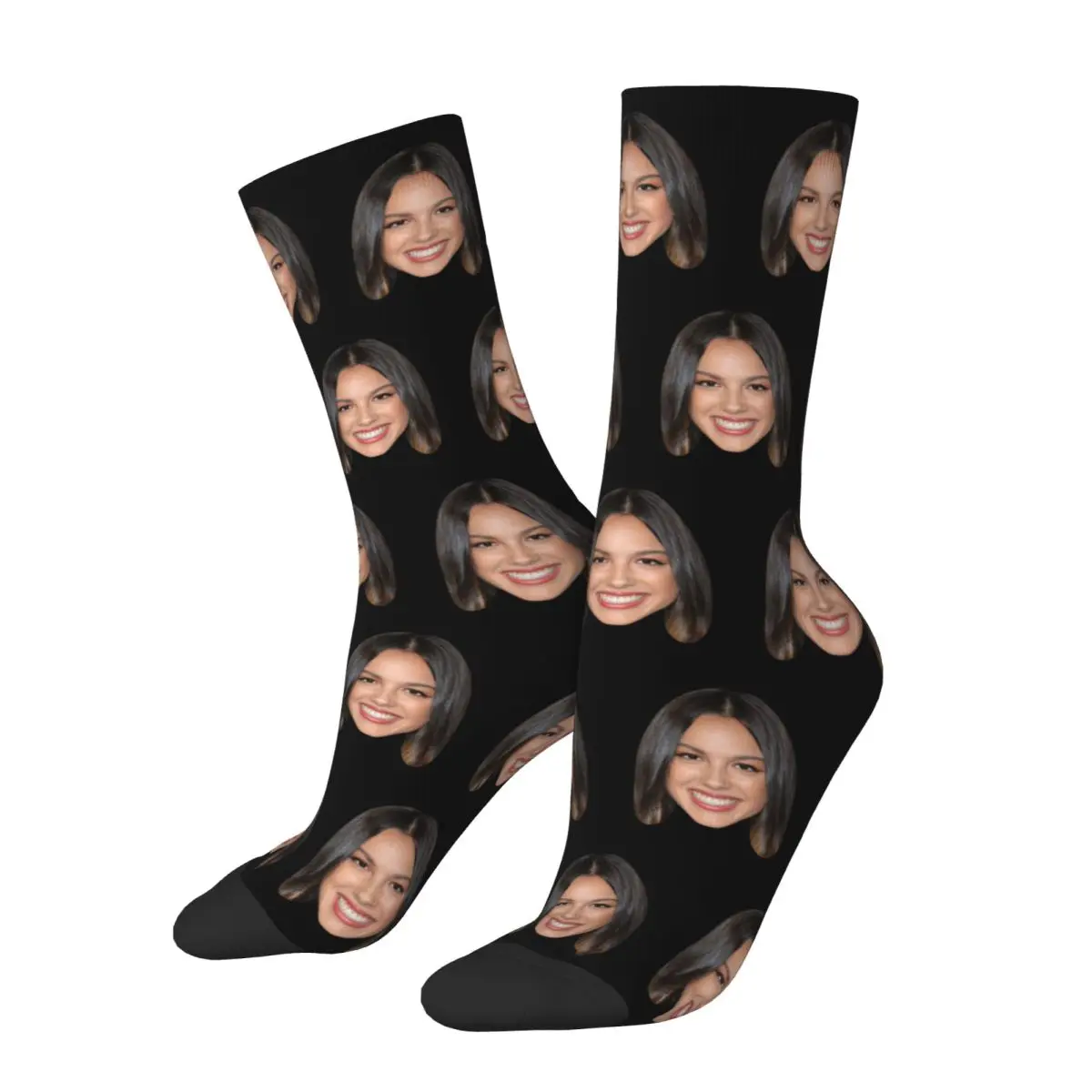 Fashion Olivias Smile Rodrigos Skateboard Socks Polyester Crew Socks for Women Men Breathable