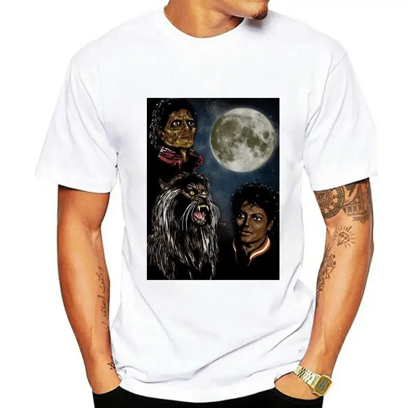 Micheal Jackson Thriller Werewolf Full Moon Unisex Black Ph51 T-Shirt Short-Sleeved Tee Shirt