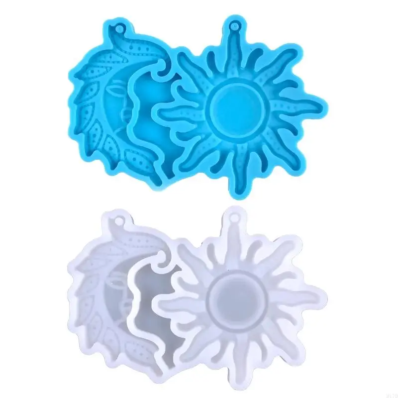 

M17D Asymmetric for Sun Moon Combination Earrings Silicone Mold Epoxy Resin DIY Craft