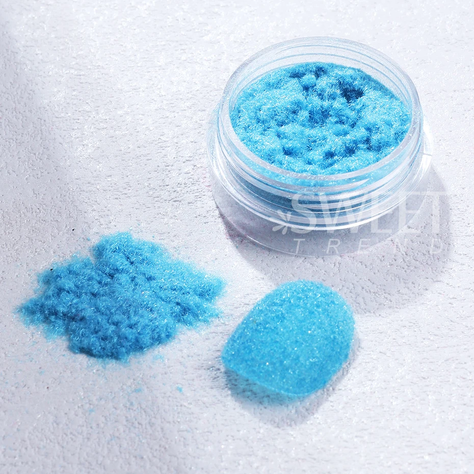 12 قطعة الشتاء يتدفقون المخملية مسمار مسحوق DIY نصائح تصميم ثلاثية الأبعاد الملونة المخملية يتدفقون الغبار مسحوق بريق السنة الجديدة مانيكير ديكور