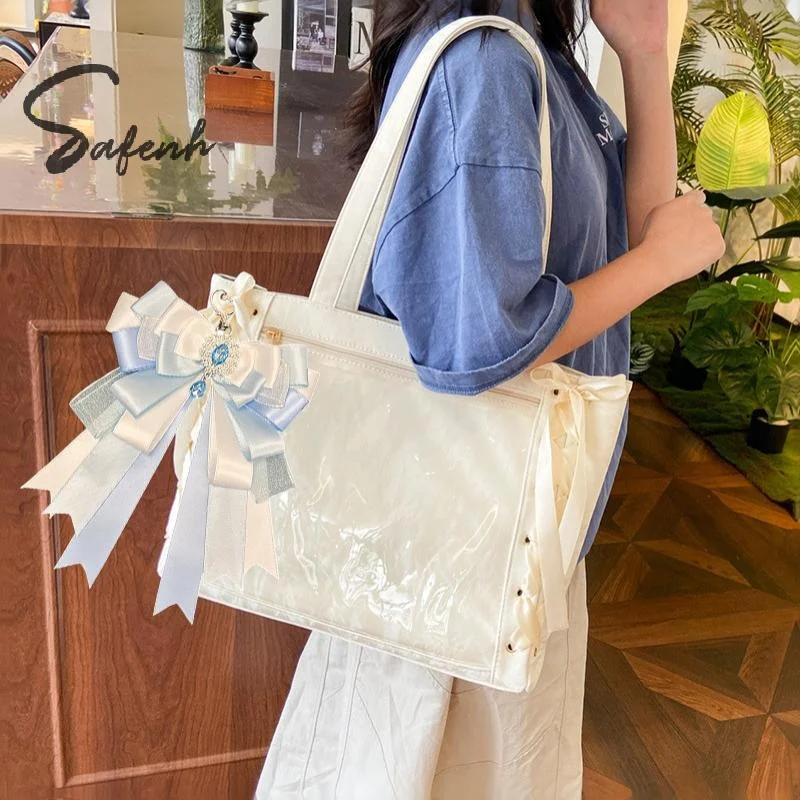 Ribbon Bow Gift - Ciondolo a doppio strato con fiocco