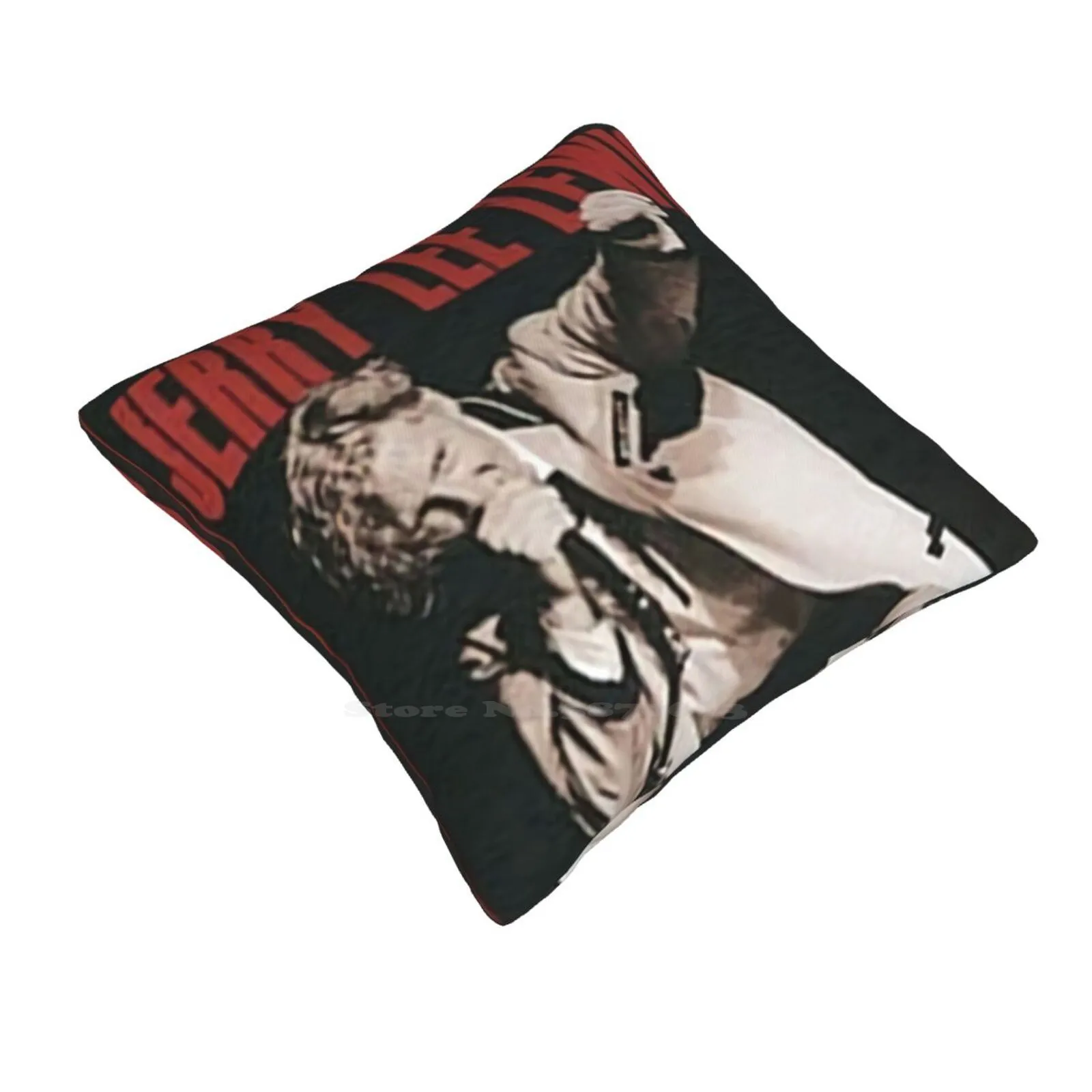 Podioum Stage Killer Funny Cute Decor Square Pillowcase Handsome Cool Man Retro Vintage Artoku Killer Jerry Lee Lewis Country