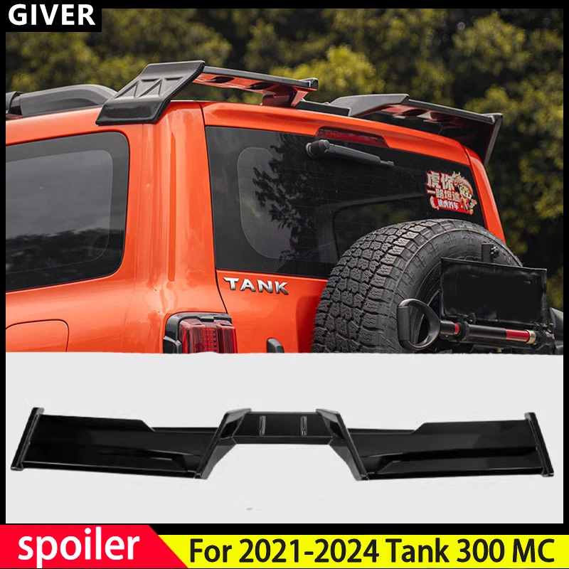 

Для TANK 300 MC Sports ABS пластиковая задняя крышка багажника задний багажник глянцевый черный спойлер кузов автомобильные аксессуары
