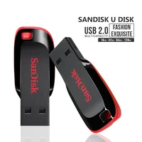 SanDisk-unidad FLASH USB CRUZER BLADE CZ50, mini PenDrive con verificación oficial, 2,0 GB, 64GB, 32GB, 16GB, 128GB