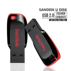 SanDisk CRUZER BLADE USB FLASH DRIVE CZ50 USB 2.0 128GB 64GB 32GB 16GB mini Pen Drive PenDrive Support Official Verification