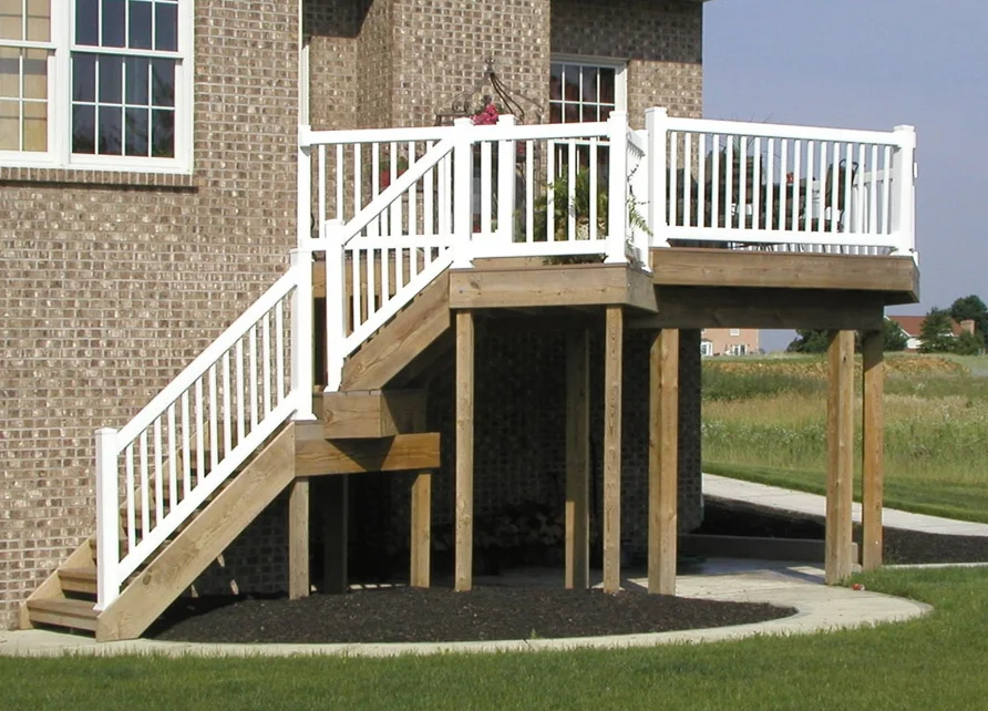 PVC البلاستيك درابزين الفينيل الشرفة درابزين الدرج / درابزين