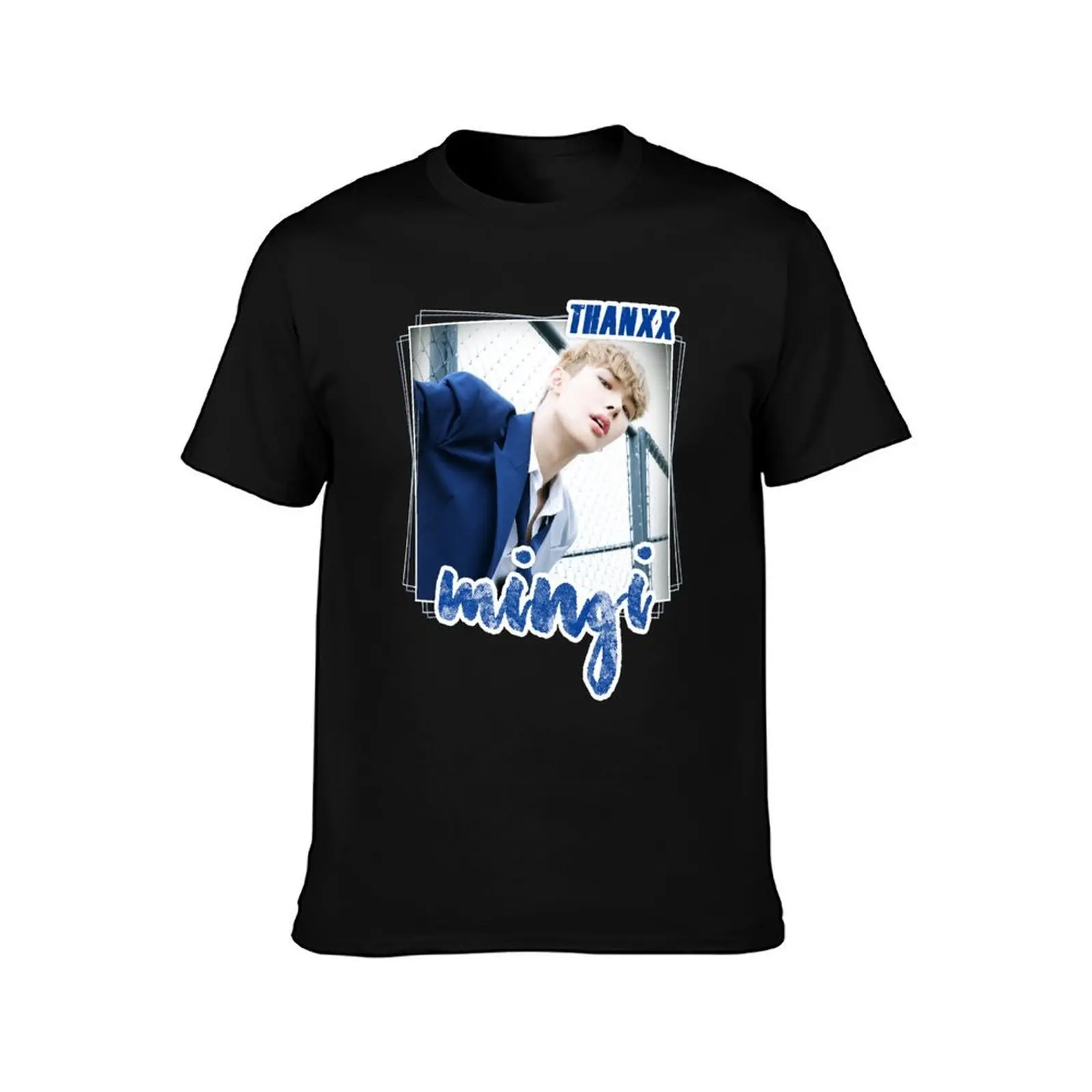 ATEEZ - Mingi T-Shirt, Summer Casual Cotton Tee, Oversized Streetwear Tops, Vintage Graphic Print, Loose Fit Short Sleeve