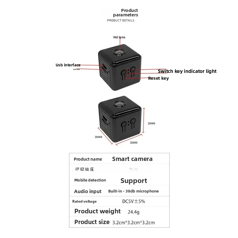 Home X9 high definition video card wireless WIFI camera full color home indoor and outdoor monitoring