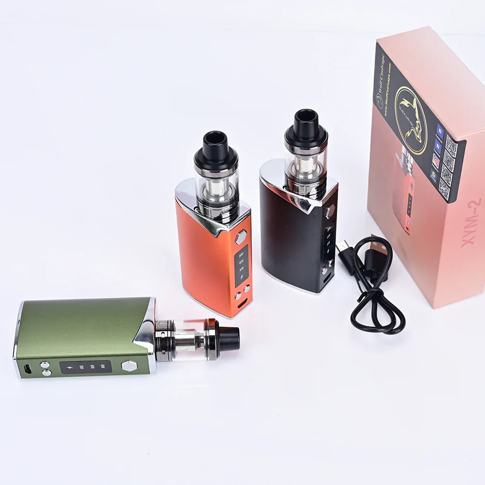 Wolfcoolvape 80W Starter Mod Kit Vape 2000mAh Bateria E-Cigarette Box Mod com 2ml Tanque de recarga superior E-Cig Vape Starter Kit
