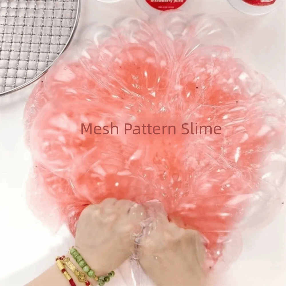 300ML High Aesthetic Value Simulate Juice Squeezing Bubble Gel Non Toxic Transparent Fake Water Stress Relief Non-Stick Slime