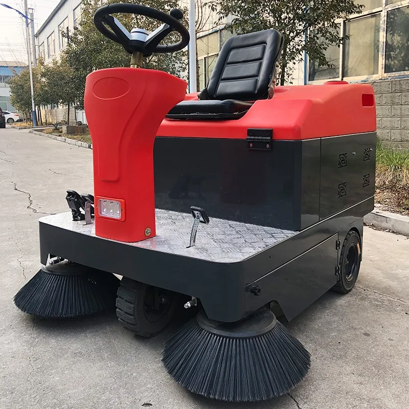 Customized Street Sweeper Mini Battery Ride On Floor Leaf Collecting Scrubber Industrial Cleaning Machine Shopping Mall