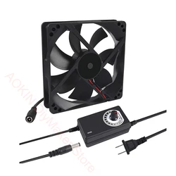 120mm x 25mm 110V 220V AC Powered Cooling Fan with Speed Controller 3V to 12V for Cooling Ventilation Exhaust Component Cooling