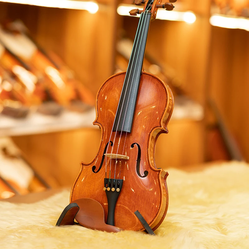 CHRISTINA Beginner Violins Multi Model MUSE/V04/V02 Retro Brown/Red Glossy Solid Timber 4/4-1/8 Size Available with Case Bow