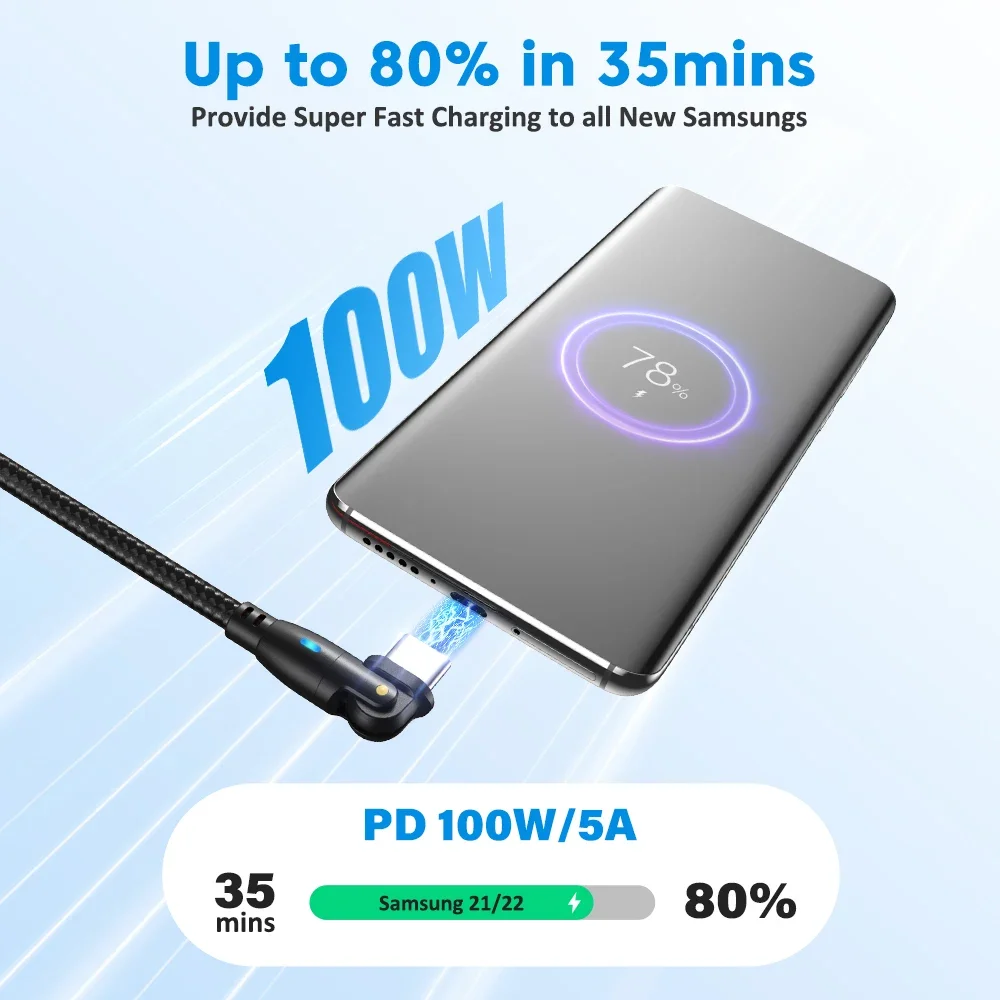 AUFU 5A USB Type C To USB C Cable For iPhone 15 Realme Samsung S23 100W PD Fast Charging Wire for Macbook PC Type-C USBC Cable