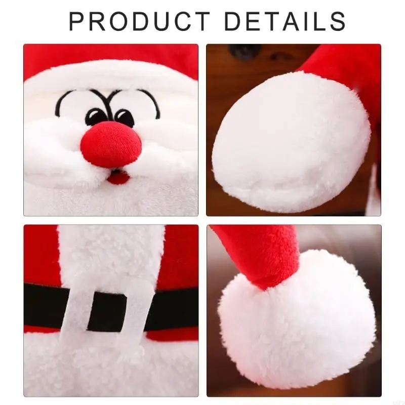 Singing Santa Doll Stuffed Plush Household Display Party Decorations Christmas