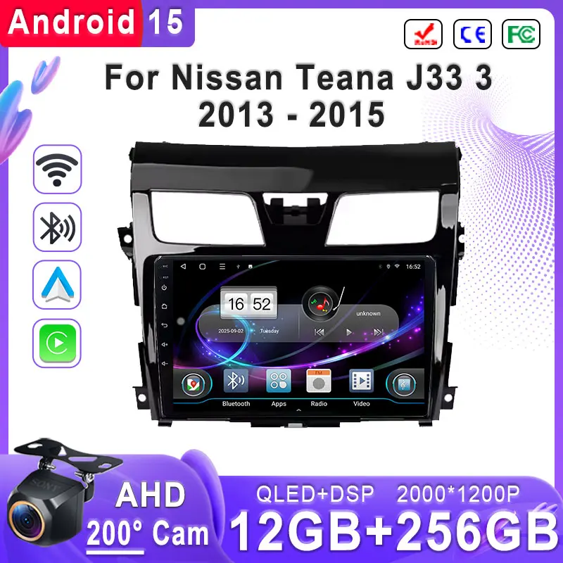 

Android 15 For Nissan Teana J33 3 2013 - 2015 Car Radio Multimedia Video Player Navigation stereo GPS Screen Head Unit DVD GPS