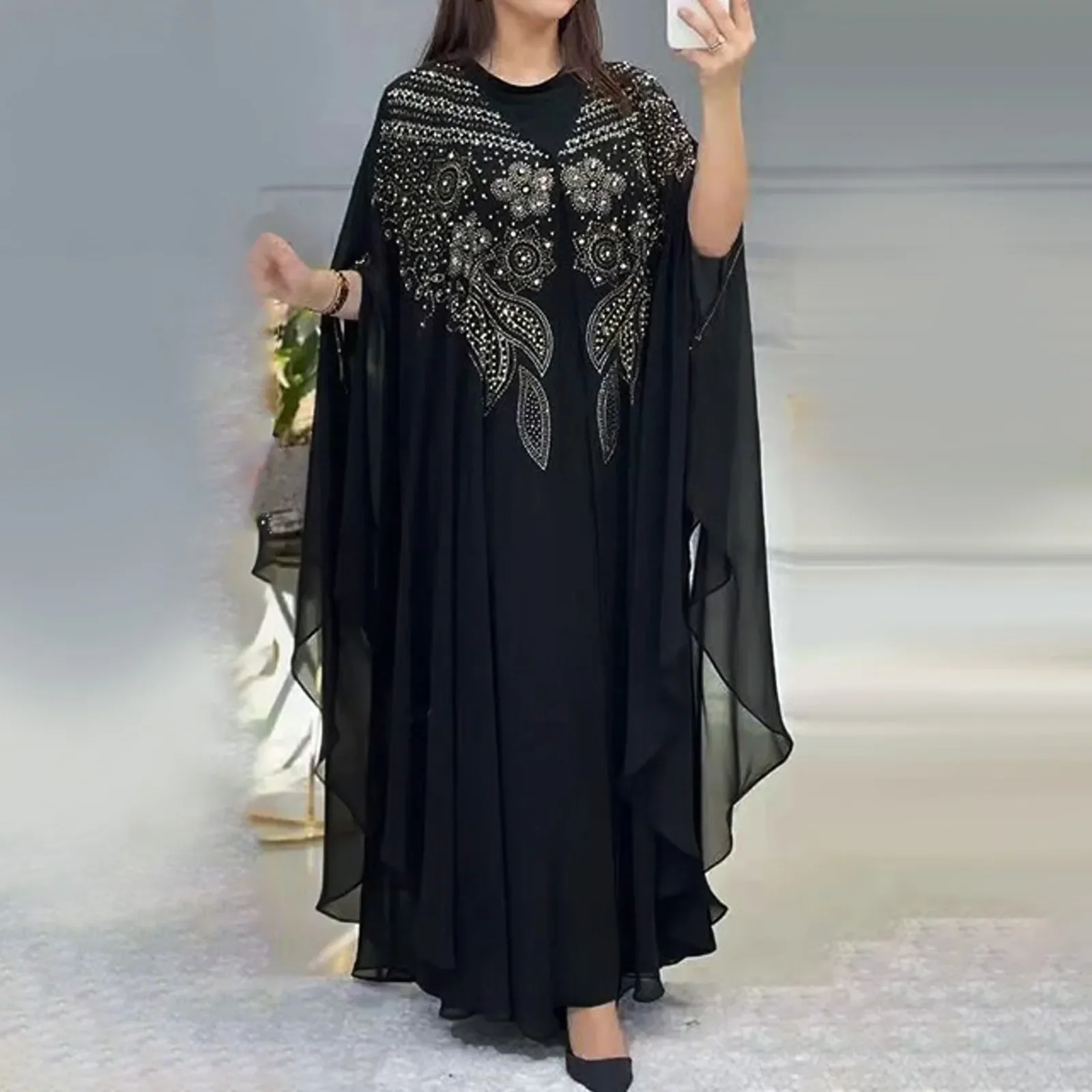 

Abayas For Women Dubai Luxury 2024 Chiffon Boubou Muslim Fashion Dress Caftan Marocain Wedding Party Occasions Djellaba Femme