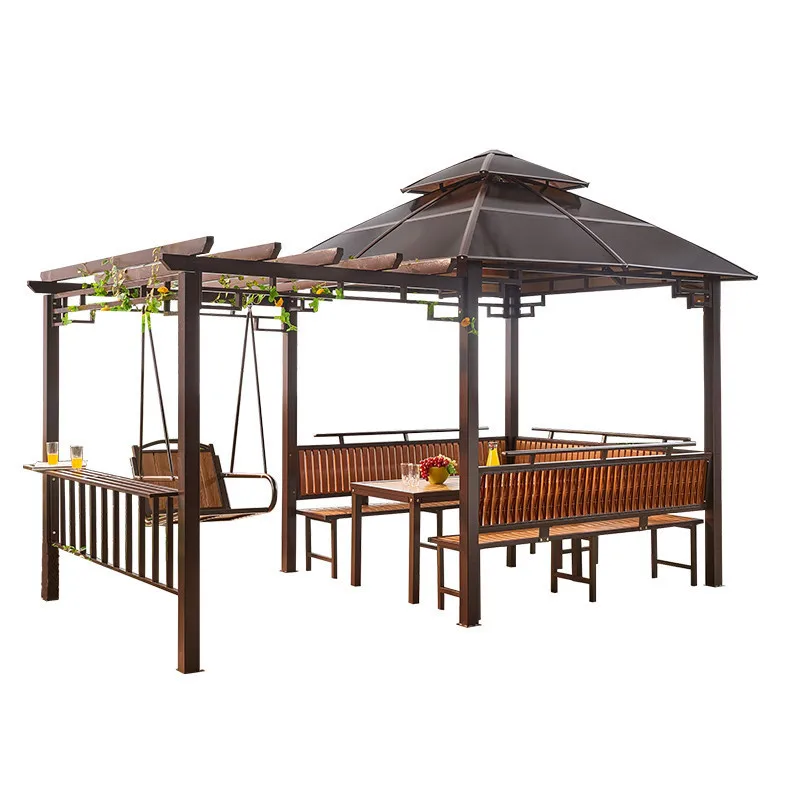 

Grape rack courtyard sun panel outdoor simple sunshade canopy aluminum alloy table and chair outdoor balcony swing pavilion