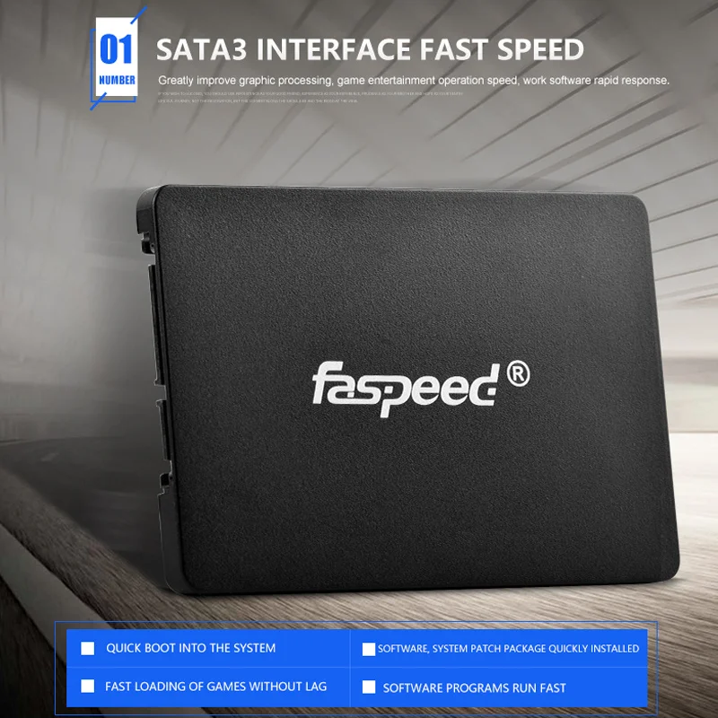 Faspeed 2.5 sata 3 ssd 1 to 256 gb unidade de estado sólido 512gb 128gb disco rígido interno sata3 hd 1tb 256gb ssd para computador portátil desktop