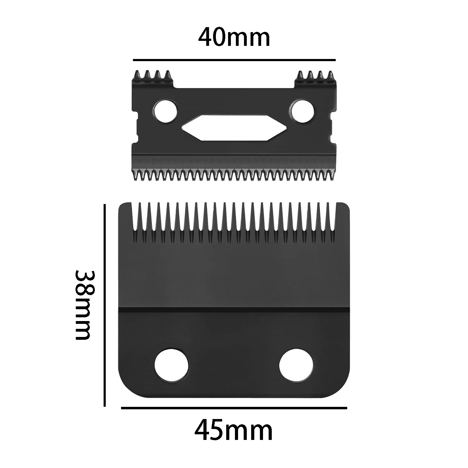 DLC Black Coated Replacement Clipper Blades Compatible with StyleCraft & Gamma+Hair Clippers,Professional Barber Cutting Blade